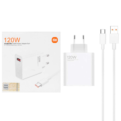 شارژر دیواری فست تک پورت Xiaomi مدل VCA7GACH 120W به همراه کابل شارژ Type-C