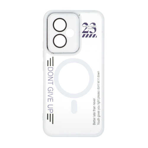 قاب Diamond Space طرح مگ سیف لنز گلس دار 5g Honor 400 - سفید