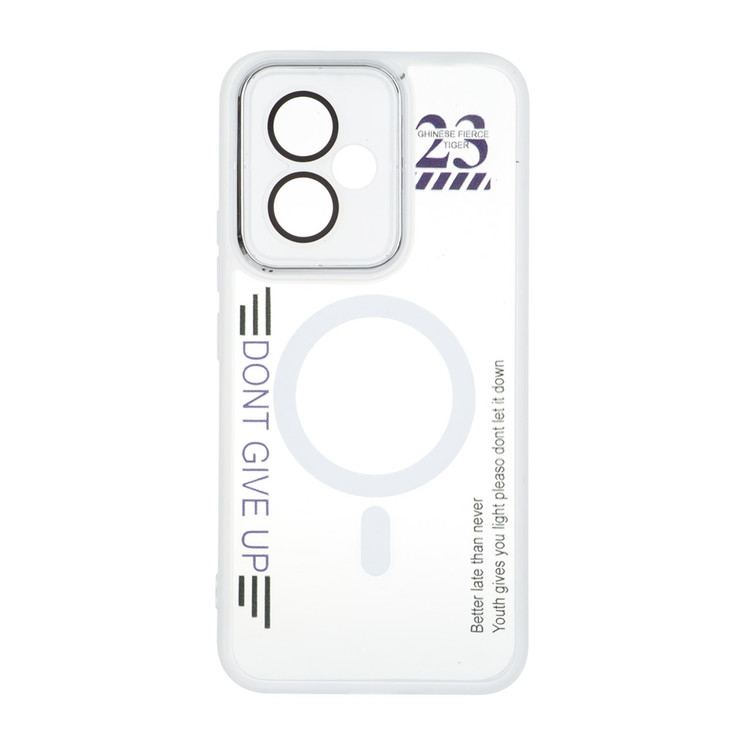 قاب Diamond Space طرح مگ سیف لنز گلس دار 5g Honor 400 - سفید