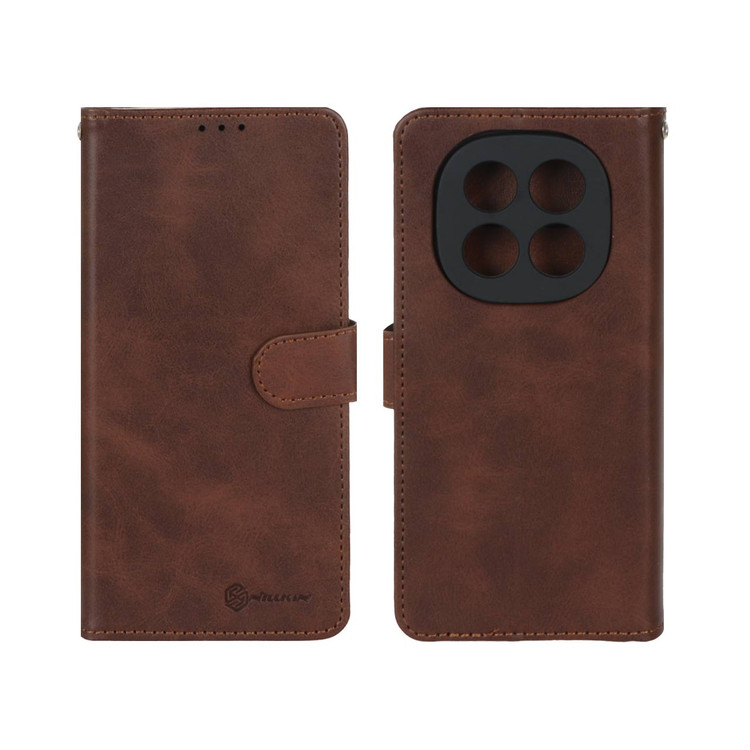 کیف موبایل چرمی مگنتی Nillkin مدل Xiaomi Redmi Note 14 Pro Plus 5G - قهوه ای